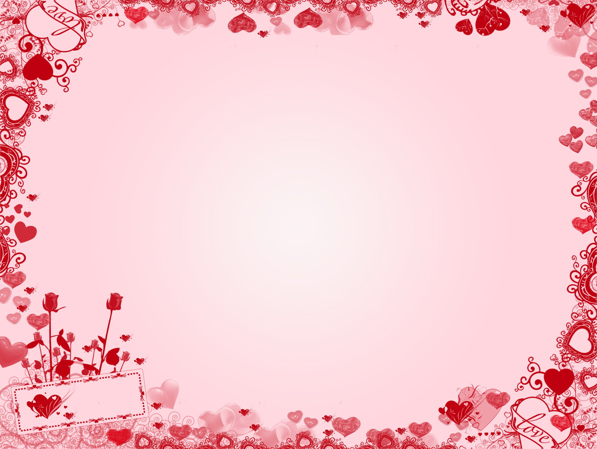 Valentine Background - Heart Frame